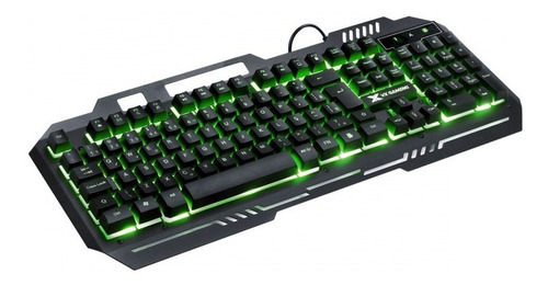 Imagem 2 de 5 de Teclado Gamer Shield Multimidia Led Metal Sensacao Mecanica