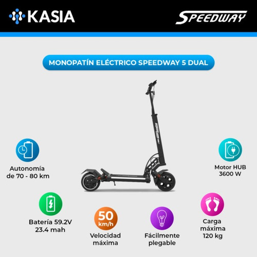Scooter Electrico Minimotors Speedway 5 Dual Potenciado