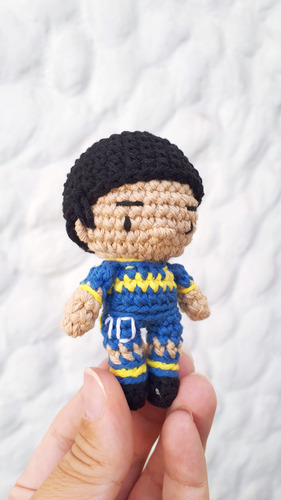 Muñeco Román Riquelme Boca Jrs. Amigurumi Tejido - Pipelino