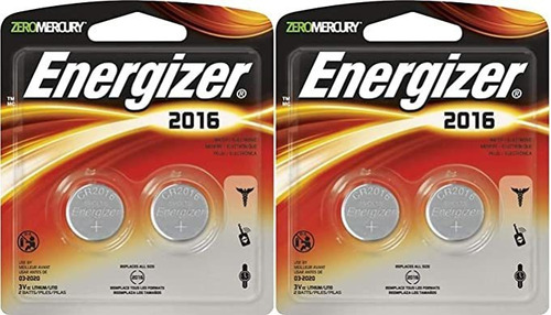 Energizer 2016 - Pilas De Botón De Litio (3 V, 2 Paquetes De