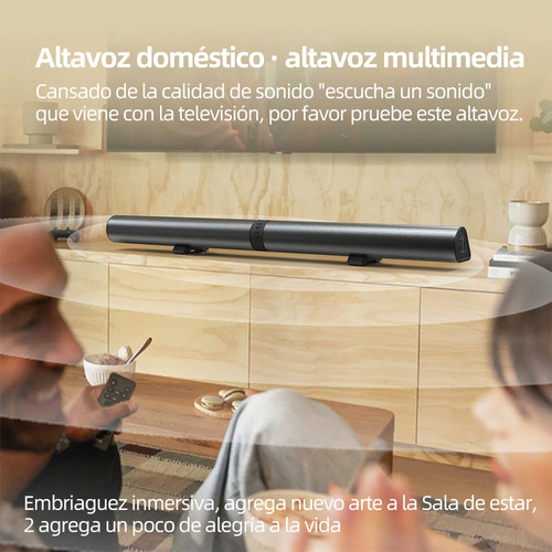 Barra De Sonido Bocina Bluetooth Recargable Soundbar Activo