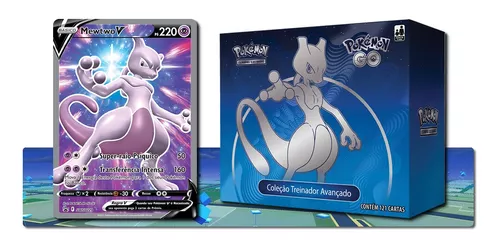 Box Pokémon Treinador Avançado Estampas Ilustradas Mewtwo 121 Cartas