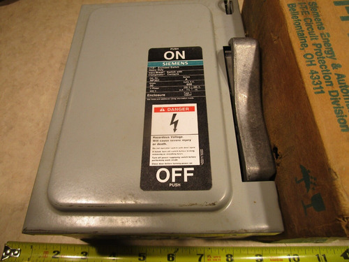 Ite Siemens Nf351 Safety Switch, 30a, 600v, 3ph, Type 1 Bbz
