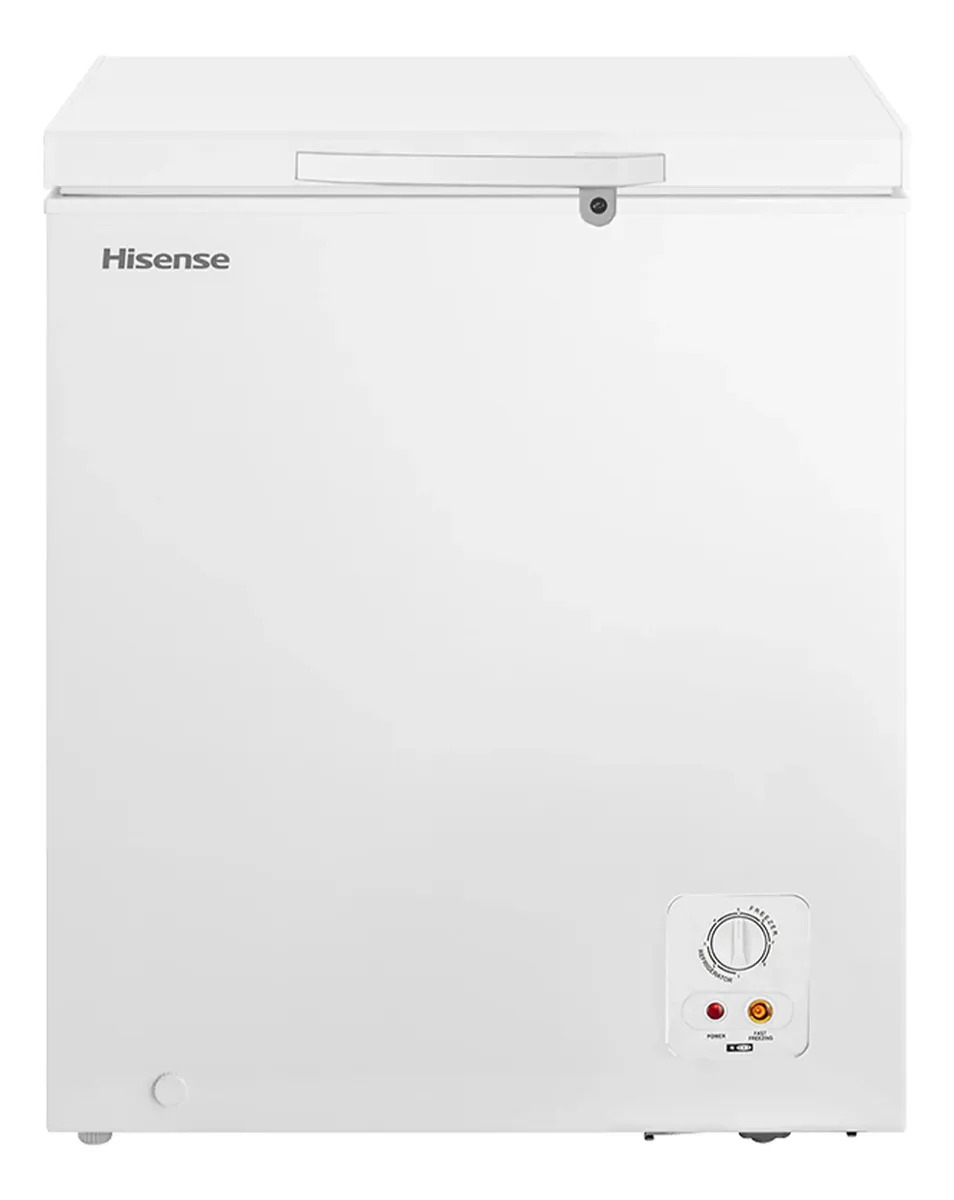 Hisense FC50D6AWX1 Congelador,5 pies cúbicos,Temperatura ajustable,Fast Freeze,Cerradura de seguridad,62x56x85cm(AnchoxLargoxAlto),Blanco