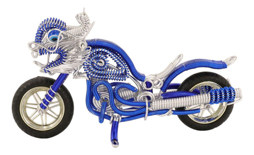 Adornos De Modelo De Motocicleta De Escritorio, Juguete Azul