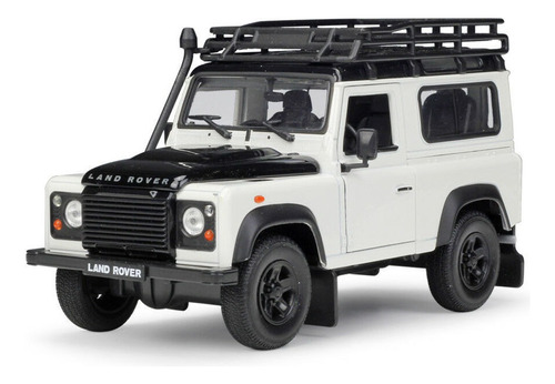 Welly Land Rover Defender Con Portaequipajes Blanco 1/24 [u]