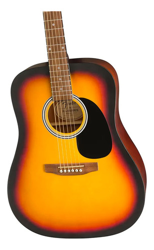 Guitarra Acústica Fender Fa25 Sunburst Dreadnought Walnut