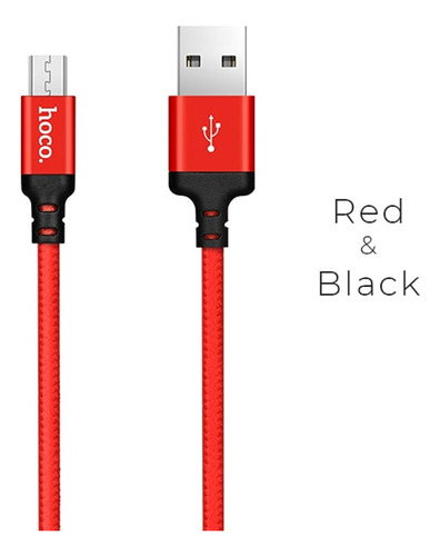 Cable Usb A Micro Usb V8 1.2m Hoco X14 Negro De Calidad