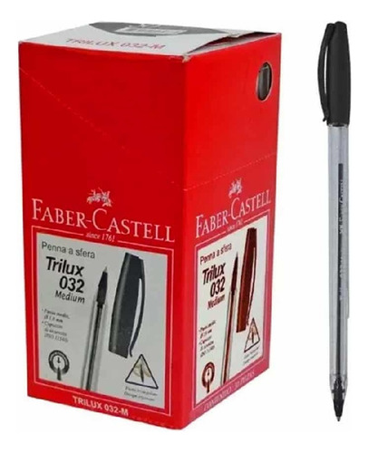 Lapicera Boligrafo Faber Castell Trilux Azul / Negro 