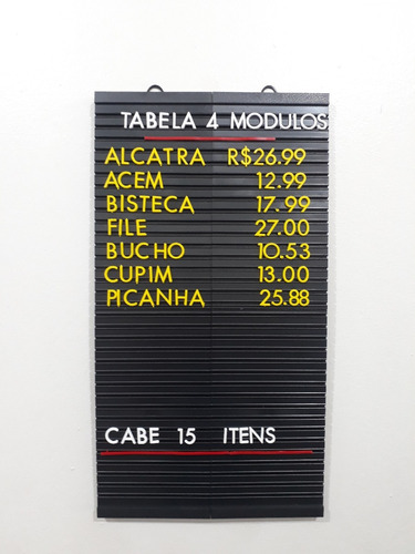 Tabela De Preços 51x28 Açougue - Padaria - Bar - Lanchonete