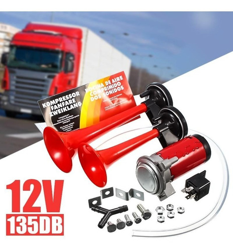 Bocina Aire Comprimido Para Autos Camionetas De 12v