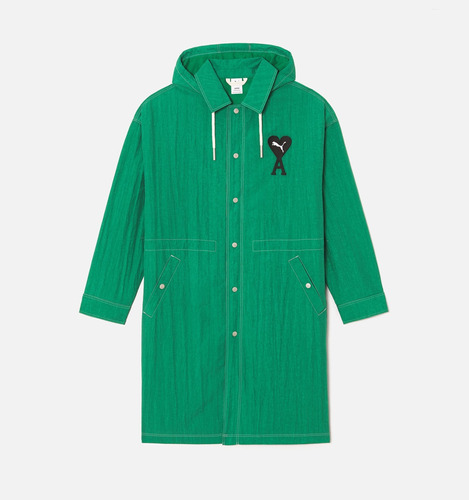  Puma X Ami Paris Chamarra Verde Hombre L Parka Abrigo