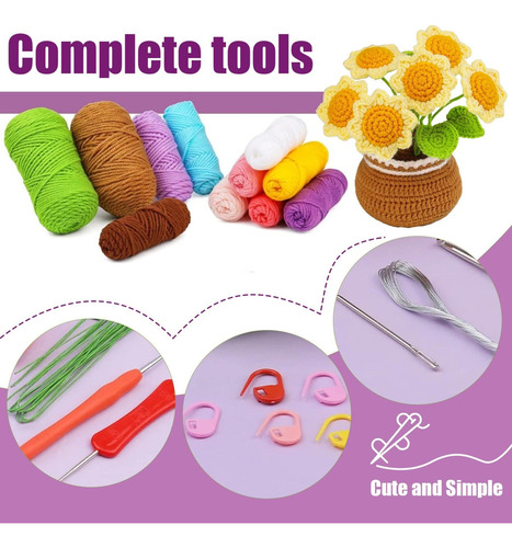 Kit De Inicio De Crochet Con Temas De Flores Kits Lindos