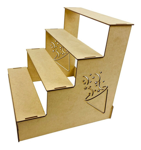 Imagen 9 de 10 de Base Decorativa Escalera Mdf Cupcake Mesa De Postres Fiesta