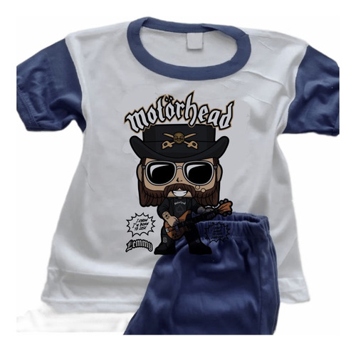 Pijamas Infantiles Rockeros Manga Larga Motorhead - 7308