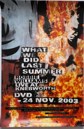 Dvd Robbie Williams What We Did Last Summer Knebworth 03 Dob