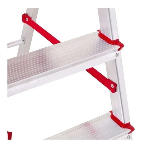 Imagen 3 de 4 de Escalera de aluminio tijera Botafogo Lar & Lazer ESC0062