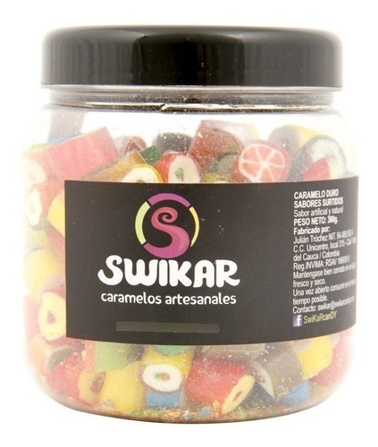 Imagen 1 de 5 de Oferta Del Dia Caramelos Swikar Frasco Pet Twister Multicolo