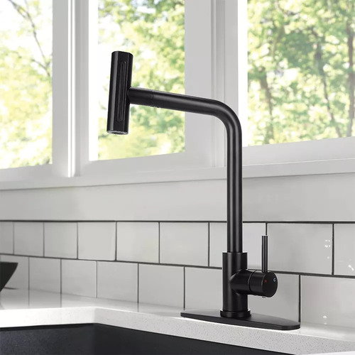 4 En 1 Llave Mezcladora Para Fregadero Llave De Agua Cocina Color Negro