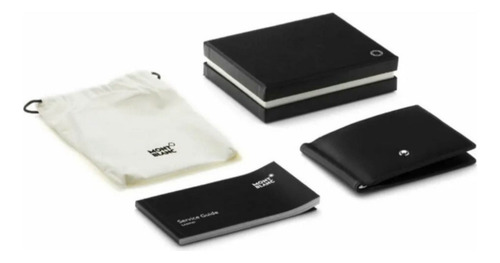 Cartera Montblanc Meisterstuck Con Pinza Negro Liso