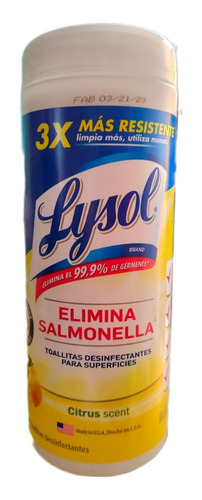 Toallitas Lysol Desinfectantes Superficie Elimina 99.9% 35p