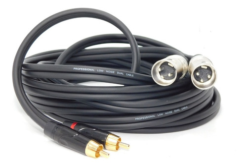 Juego Cables Canon Xlr Macho A Rca Profesional Estudio 6 Mts