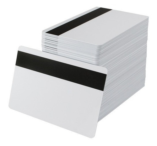 Tarjeta Tipo Carnet Pvc De Banda Magnética Color Blanca (10)