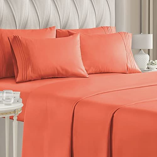 California King Size Sheet Set - 6 Piece Set - Hotel V5dgm