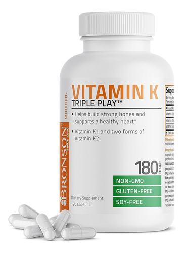 Suplemento De Vitamina K2 Mk7 Tripl - Unidad a $855