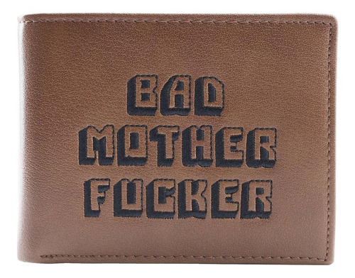 Billetera Bad Mother Fucker Pulp Fiction color brown de cuero - 3.75" x 4.75"