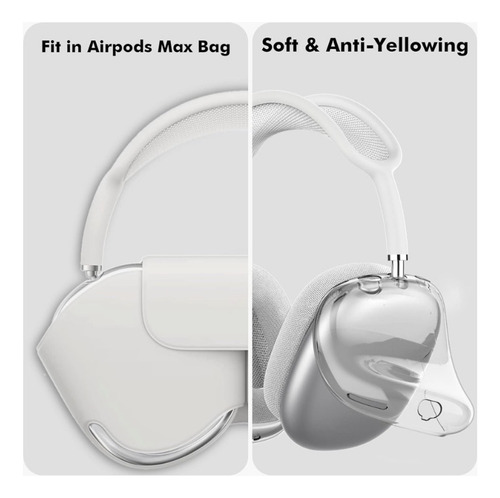 Cover Auriculares Compatibles Apple Airpods Max Transparente