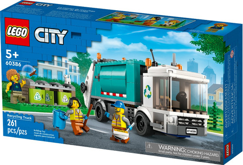 Kit City 60386 Caminhão De Reciclagem 261 Peças Lego