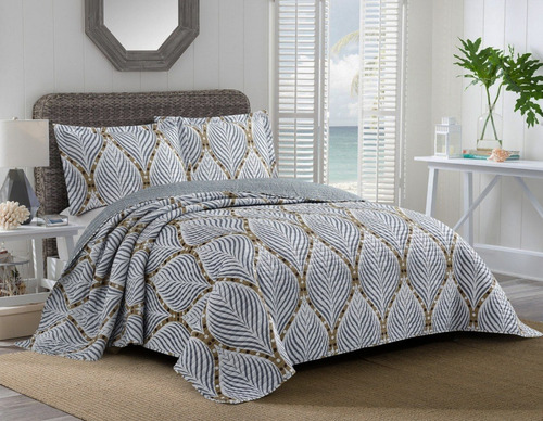 Imagen 6 de 6 de Cubrecama Quilt Cover Reversible +fundas Twin Oakville D3