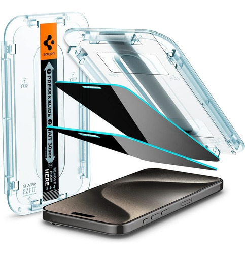 Mica Spigen De Cristal De Privacidad Para iPhone 15 Pro Max