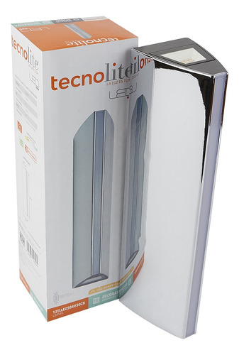 Lampara Sobreponer Muro Cromado 13.5w Luz Suave Cálida 13tll