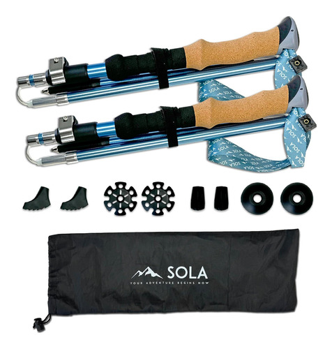 Polos De Trekking De Sola Postes De Senderismo Plegables De