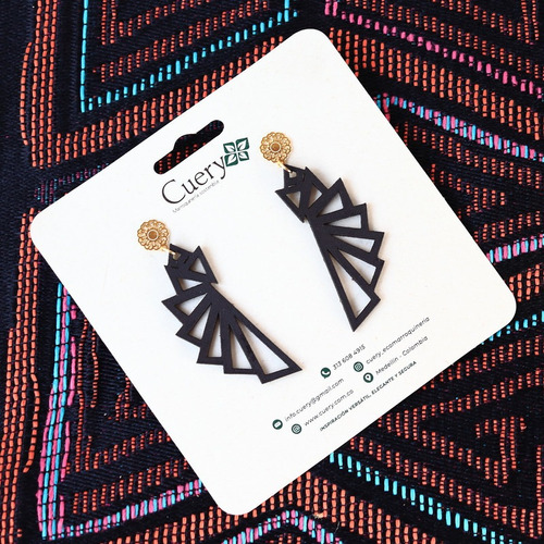 Aretes Cuery Medio Sol Cuero