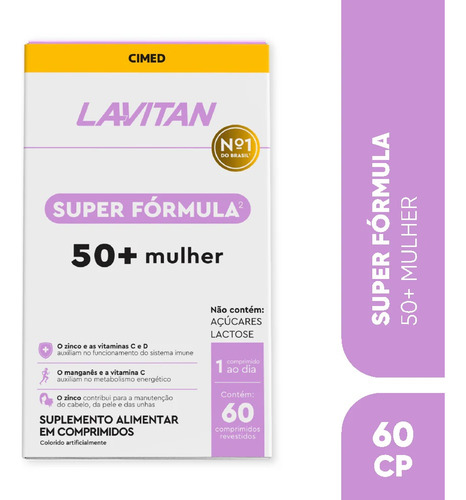Lavitan Super Formula 50+ Mulher Com Licopeno Sem Açucar