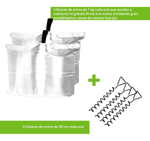Imagen 8 de 10 de Gazebo Autoarmable 3x3 Playa Plegable Con Paredes Exterior