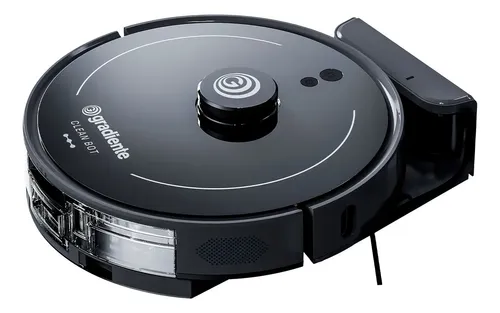 Robô Aspirador Gradiente Clean Bot PGAR320 Varre Aspira Mop Bivolt Wi-Fi Preto