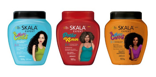 Kit Skala Cronograma Capilar: Cachos + Crespos + Potao Amor