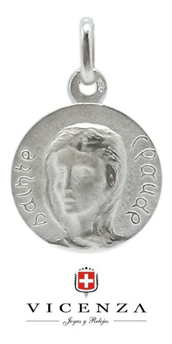 Medalla Santa Claudia - Plata - Cadena + Grabado - 18mm