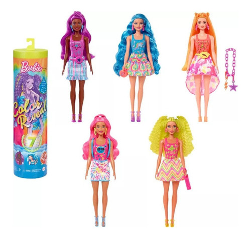 Muñeca Barbie Color Reveal Serie Neon Tie-dye