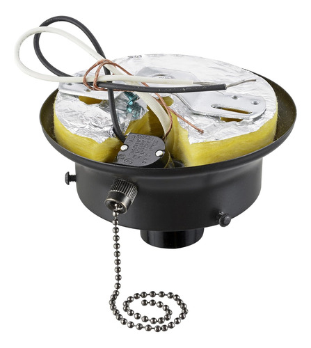 Kit Soporte Techo Con Interruptor Cadena - Negro Mate
