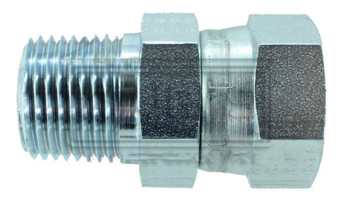 Adaptador Hidraulico Giratorio Macho 1/2 X 1/2 25408060 Color Acero
