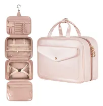 Comprar Maleta De Maquiagem Profissional Completa - Organizador Portátil Em Couro, Ideal Para Ruby Rose E Vult | Maleta Maquiagem Completa Rosa
