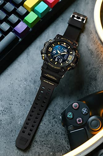 Gosasa Reloj Para Hombre De Cara Grande Militar Multifunción