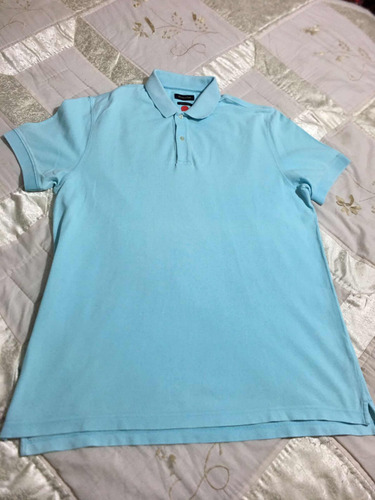 Massimo Dutti Playera Polo Para Caballero Talla Xl Celeste