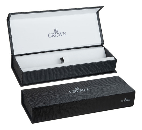 Caneta Crown Drezden Tinteiro Cromada E Dourada Ex39699s