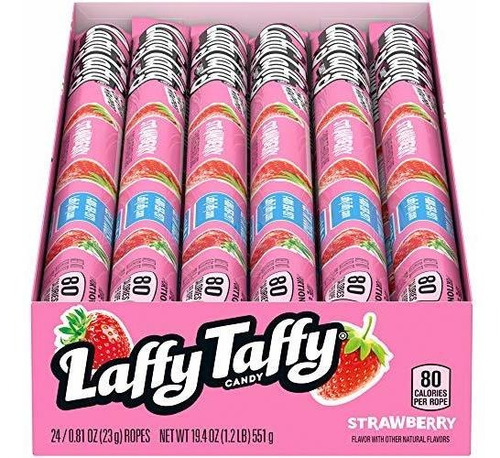 Dulce Ácido - Laffy Taffy Rope, Fresa, 0.81 Onzas (paquete D